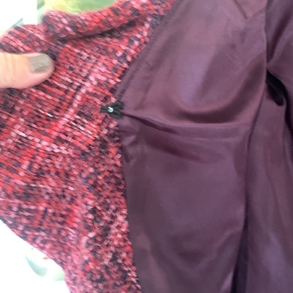 Chicos Shades of Fall Pinks Tweed Style One Hook Front Opening Jacket - Picture 3 of 7